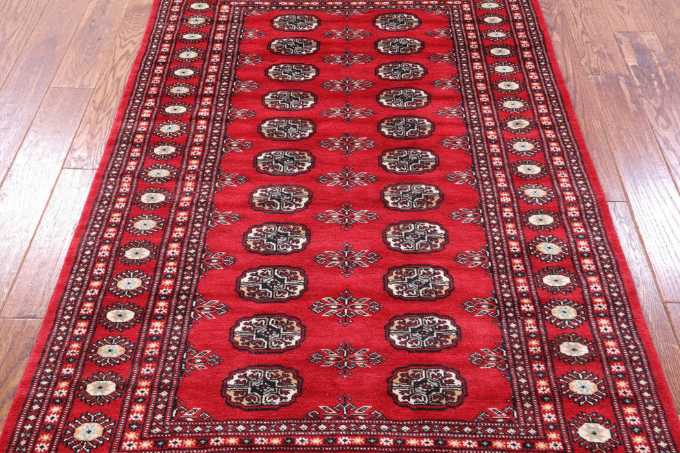 Handmade Silky Bokhara Wool Rug 4' 2" X 6' 8" - Q13794