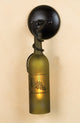 5W Tuscan Vineyard Etched Grapes Wine Bottle Hanging Wall Sconce