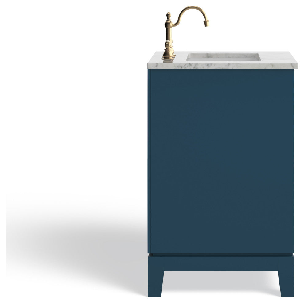 The Ezra Bathroom Vanity, Monarch Blue, 24", Single Sink, Freestanding