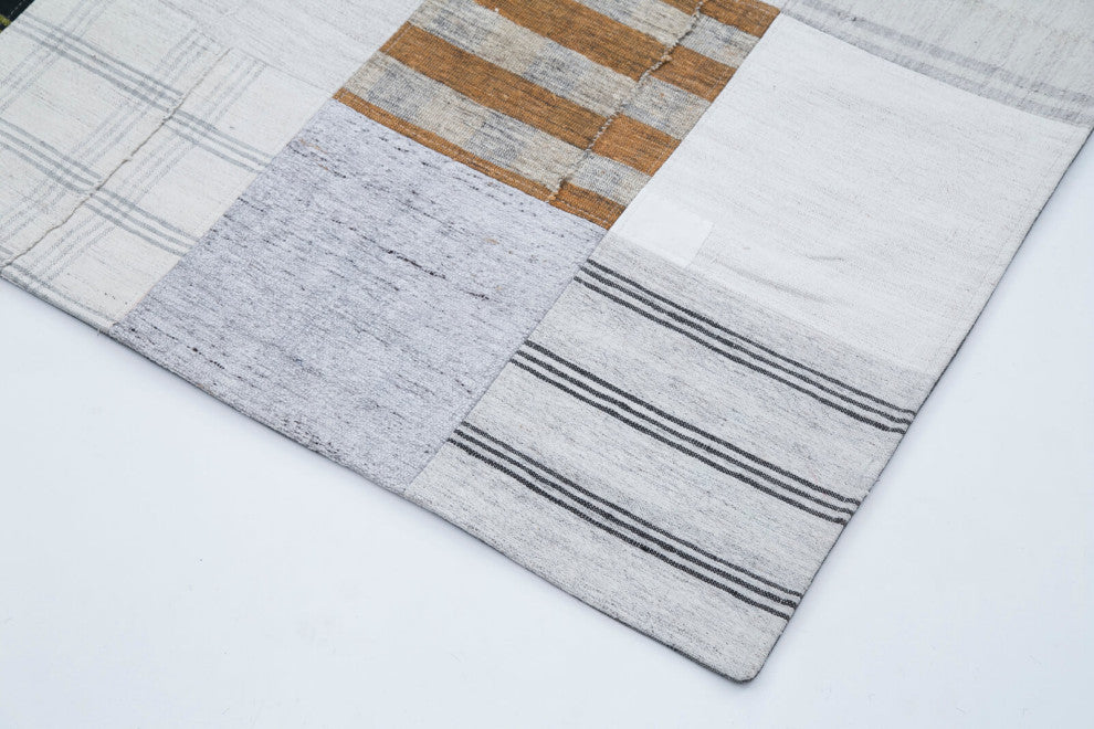 Rug N Carpet - Handmade Oriental 6' 7'' x 9' 10'' Rustic Patchwork Kilim Rug