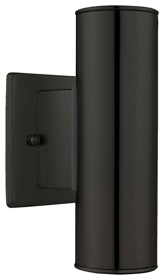 1x50W Outdoor Wall Light, Matte Black Finish, 2 Light