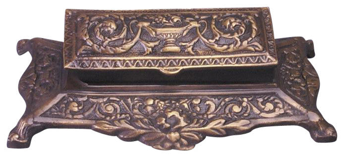 Antique Brass Finish Stamp Box