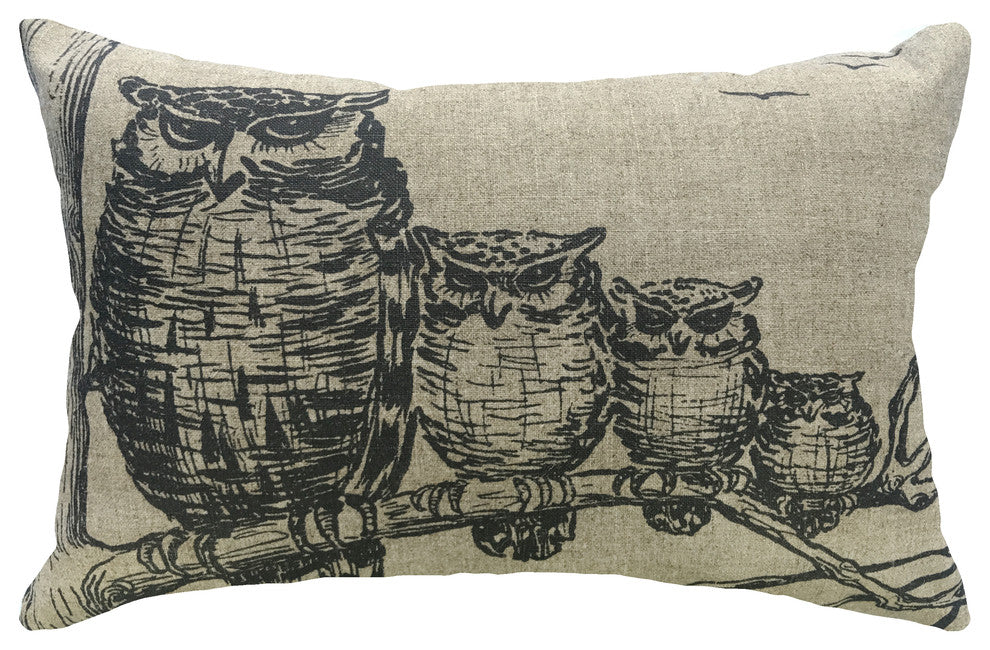 Owl Linen Pillow