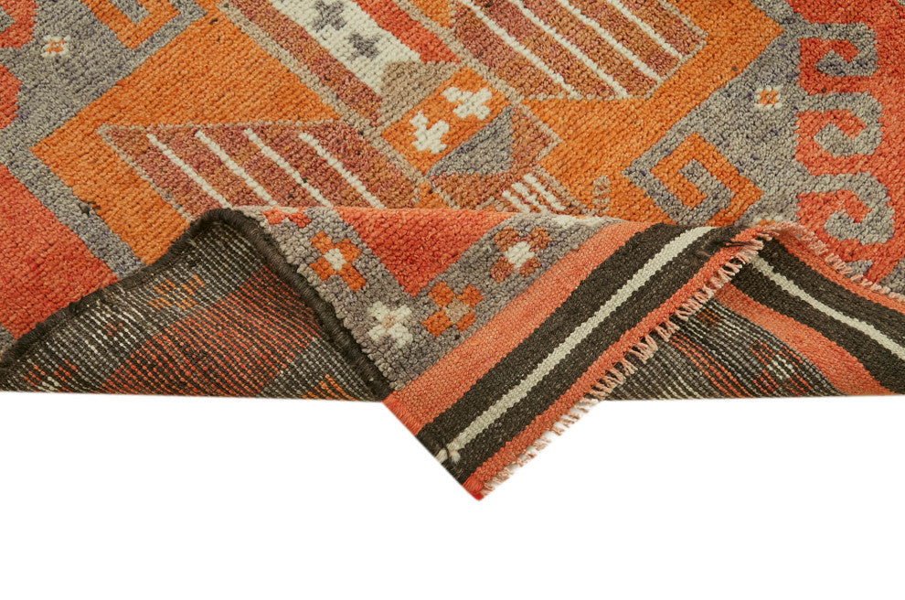 Rug N Carpet - Handmade Anatolian 3' 7" x 11' 5" Antique Runner Rug