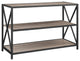 X Frame 40" Industrial Wood Bookshelf - Driftwood