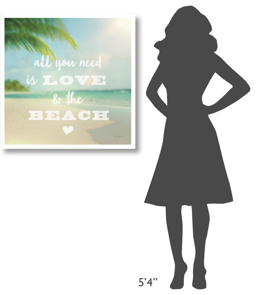 "All You Need is Beach" Digital Paper Print by Sue Schlabach, 32"x32"