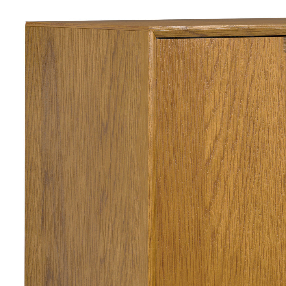Banting Mid Century Sideboard With Centre Drawers, Oak Veneer