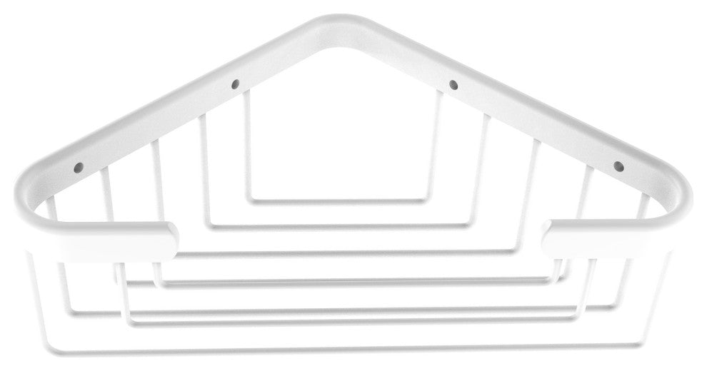 Toiletry Corner Shower Basket, Matte White