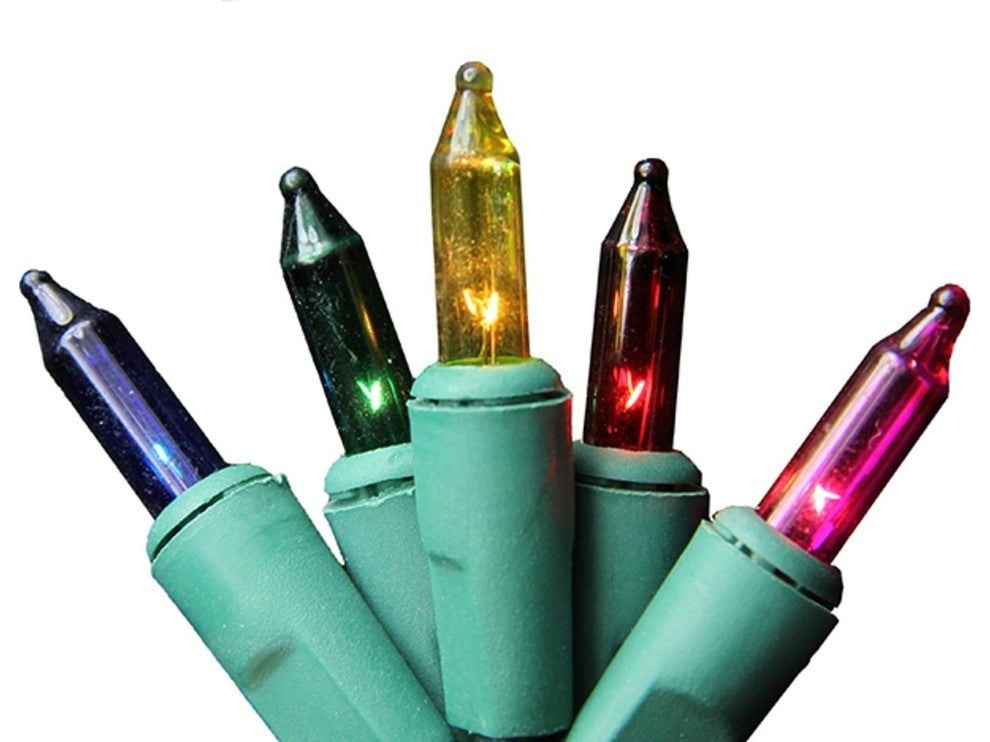 Shimmering Multicolor Mini Icicle Christmas Lights, White Wire