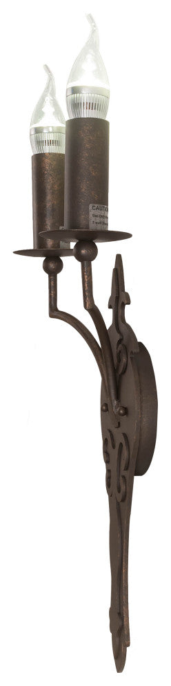 10 Wide Torsade 2 Light Wall Sconce
