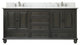 Avanity Thompson 73" Double Vanity, Charcoal Glaze Finish, Carrera White Marble Top