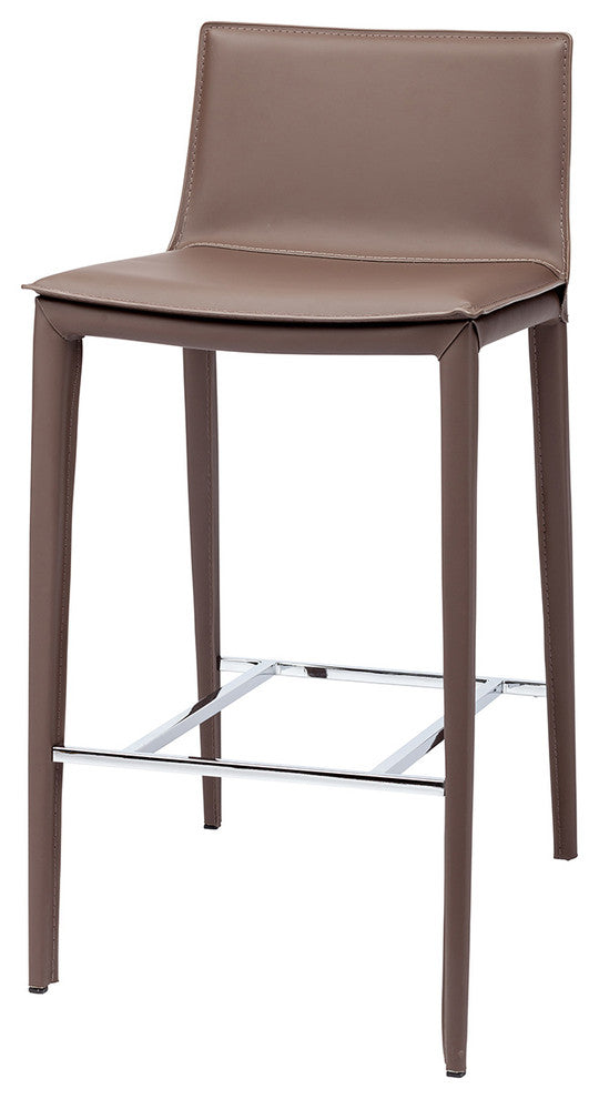 Leather Bar Stool, Palma Bar Stool, Modern Contemporary Bar Stool, Mink