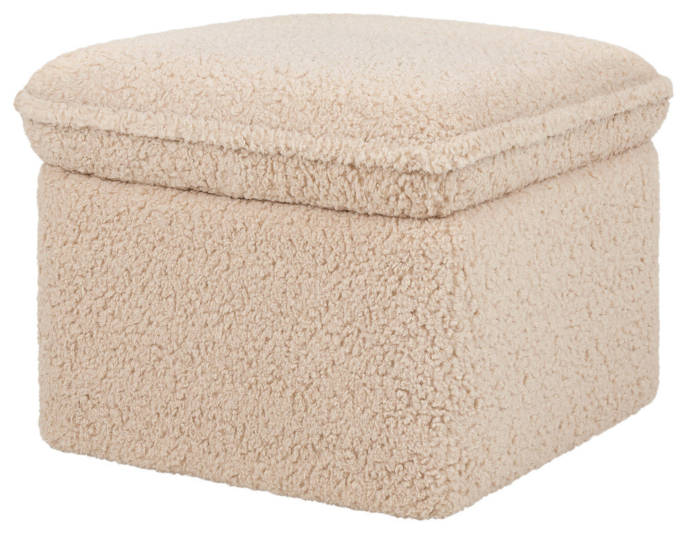 Cali Storage Ottoman, Boucle, Chai Shearling