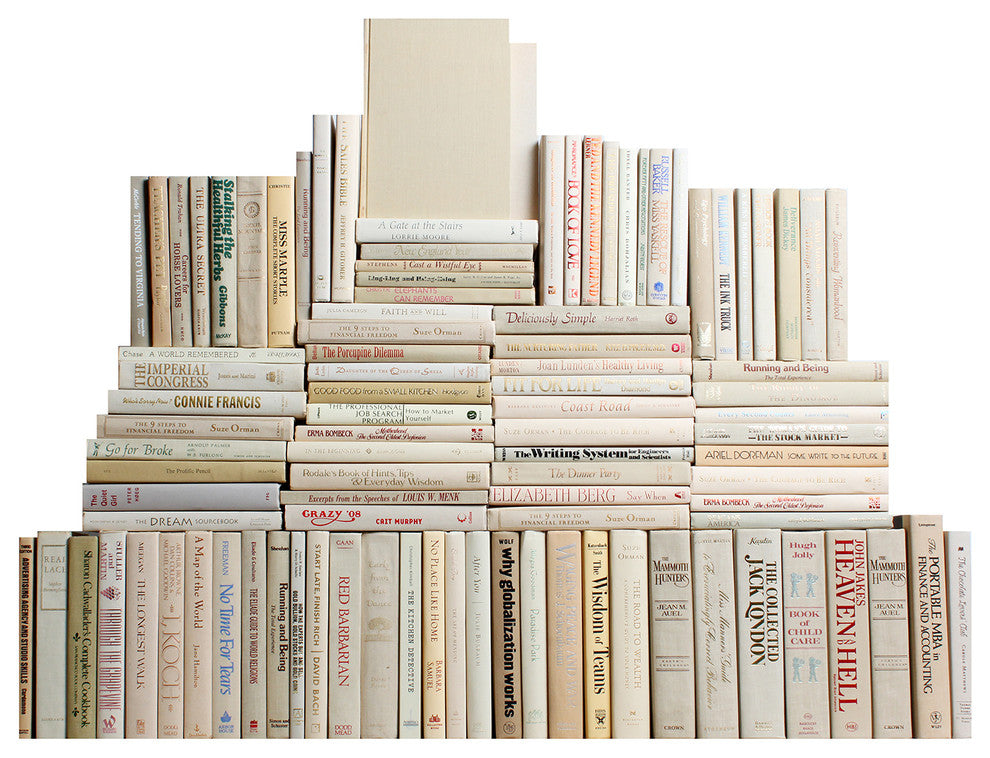 Modern Book Wall Set, Beach, Set of 100