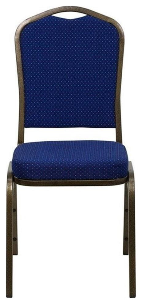 Flash Furniture Hercules Crown Back Banquet Stacking Chair in Blue