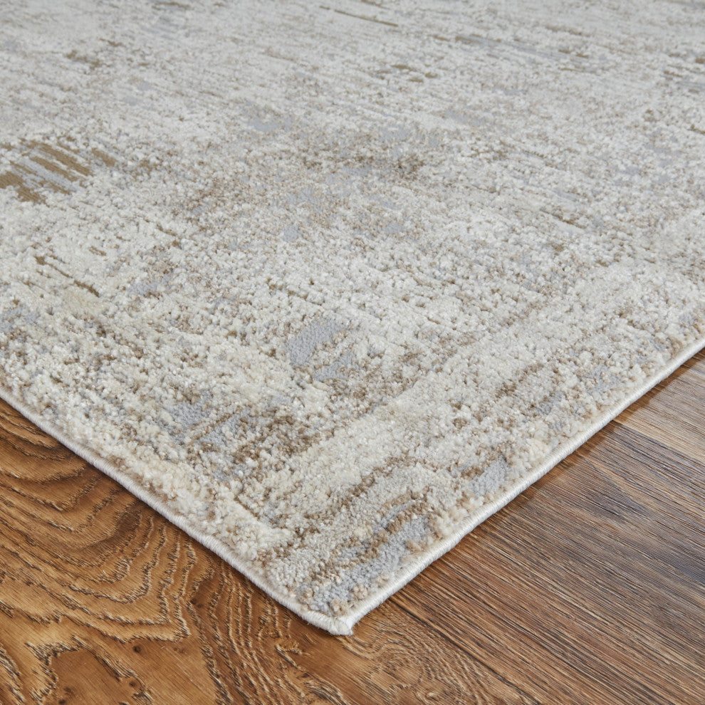 Weave & Wander Kayden Rug, Ivory/Gray, 2'-10" X 7'-10"