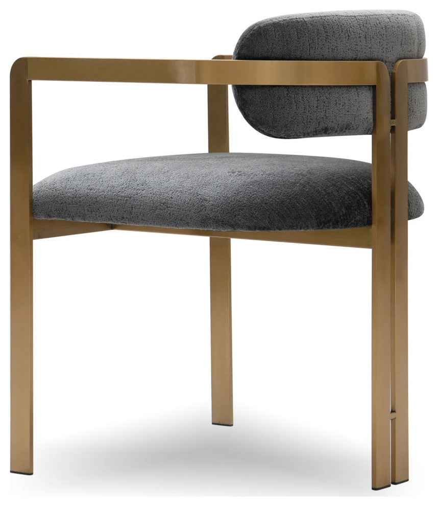 Sidecar Dining Chair, Hammered Chenille