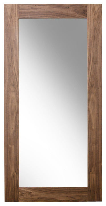 Modrest Beth Modern Walnut Floor Mirror