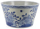 Blue And White Basin Planter Flower Bird Motif