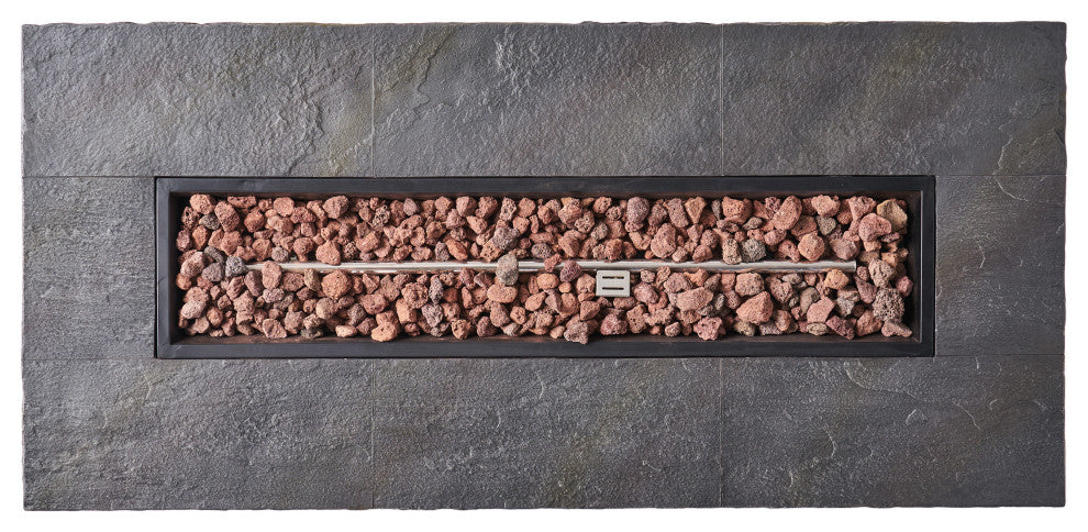 Dunnigan Outdoor 50,000 BTU Lightweight Concrete Fire Pit, No Tank Holder