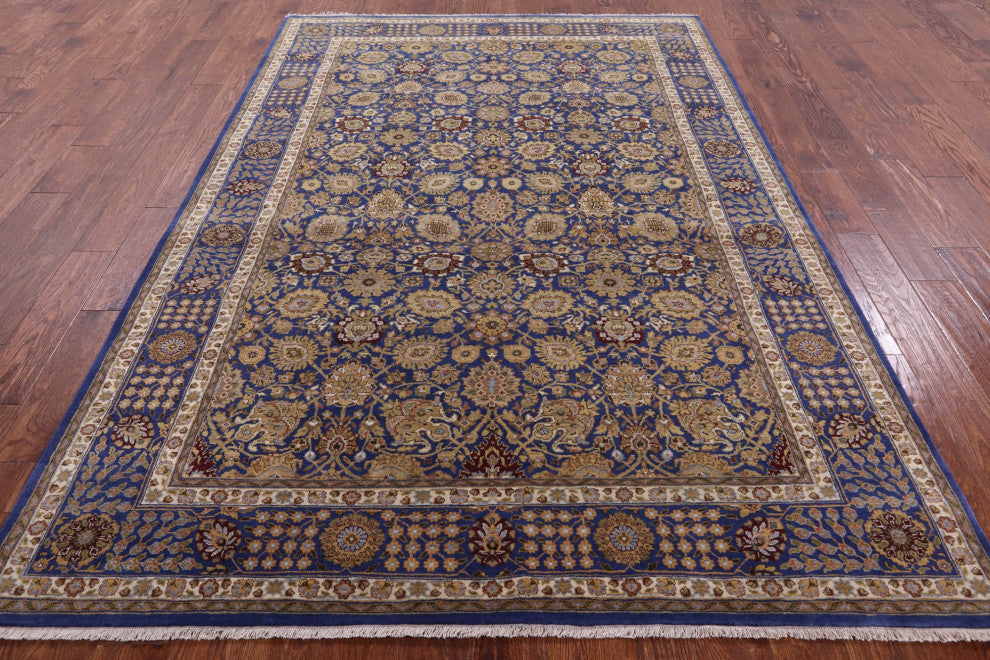 6' 2" X 9' 2" Persian Tabriz Hand-Knotted Wool Rug Q6156