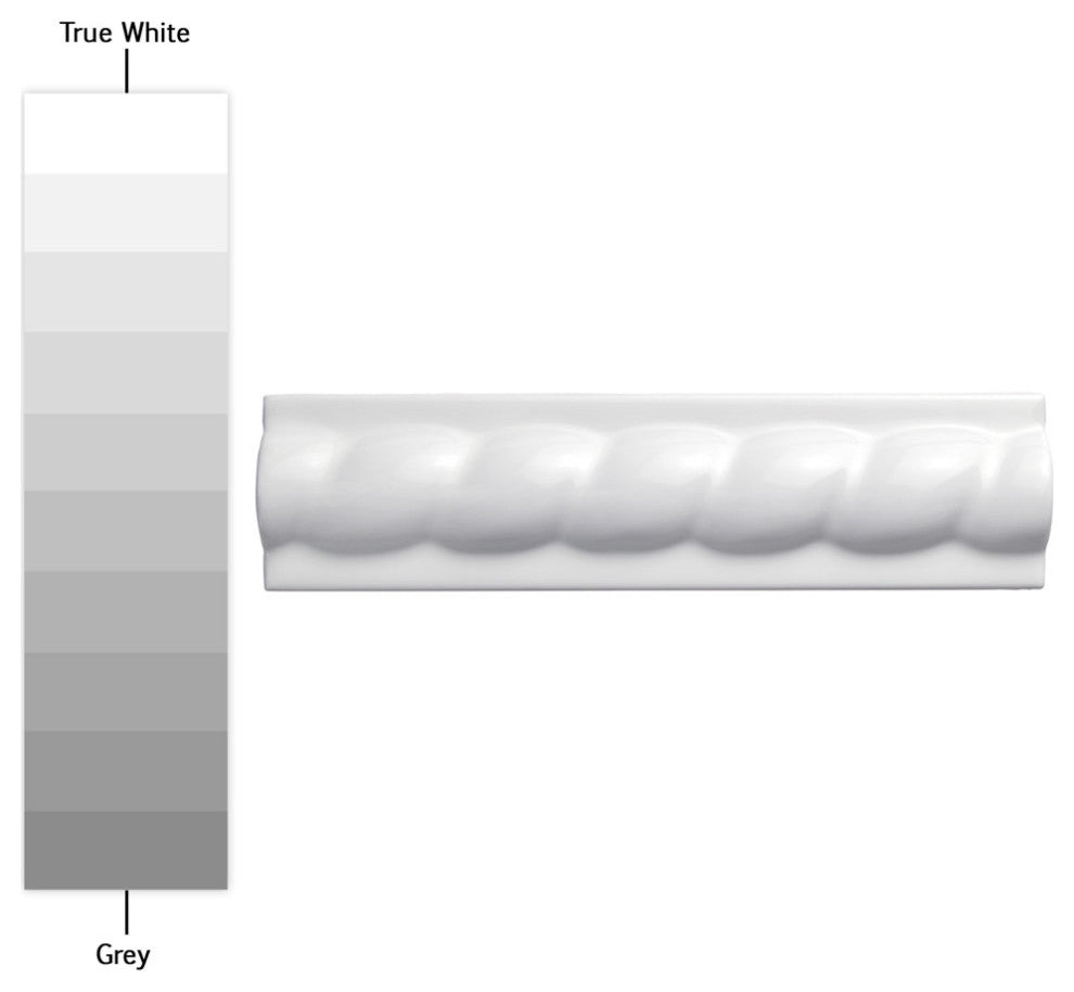 Trenza Grand Moldura Blanco Ceramic Wall Trim