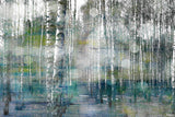 "Tree Trunk Lights" Painting Print on Wrapped Canvas, 60"x40"