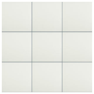 Jaen Porcelain Floor and Wall Tile, Basic White, Case of 16