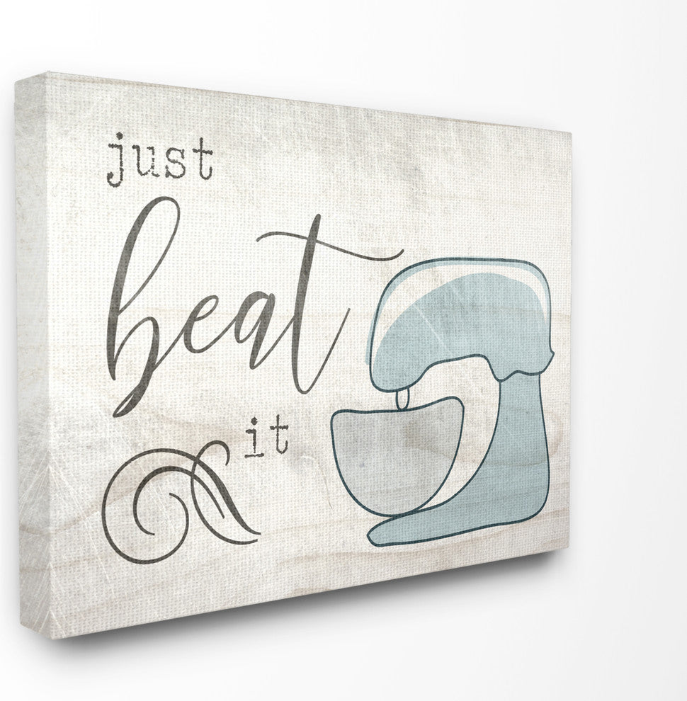 Just Beat it Egg Beater  Stretched Canvas Wall Art, 30x40