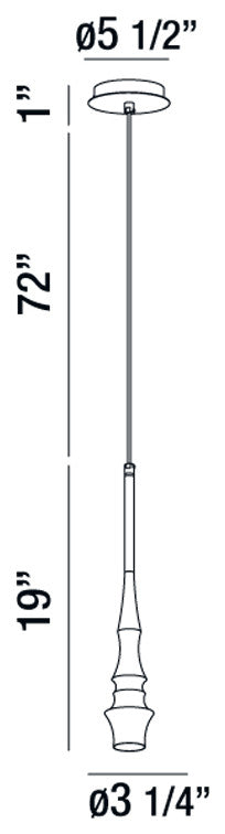 Sano 1 Light Pendant Satin Nickel Finish