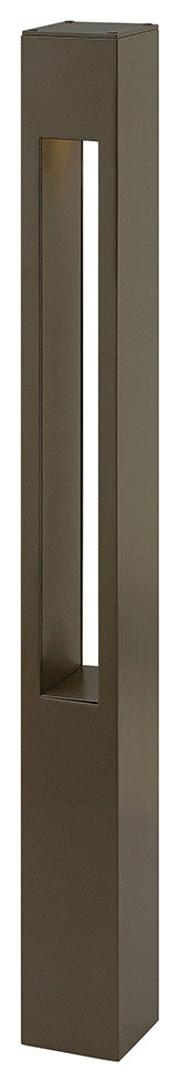 Hinkley 55602BZ Atlantis Square Large 120v Bollard, Dark Bronze, Light Bronze