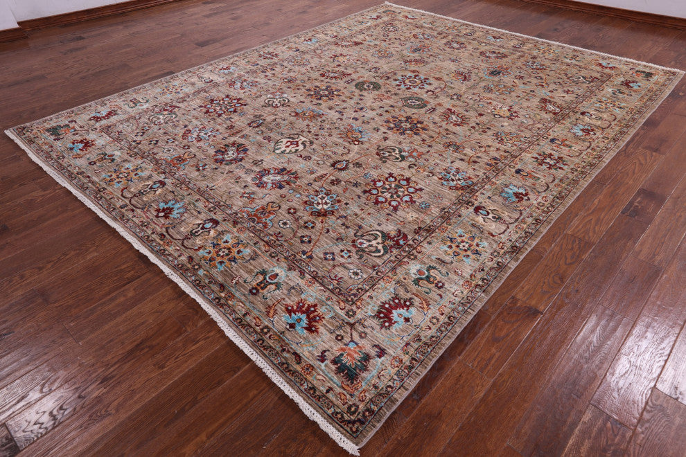 9' 1" X 11' 9" Persian Tabriz Handmade Rug Q11206