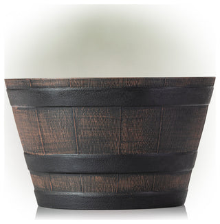 Barrel Planter, Bronze, Small, 18"