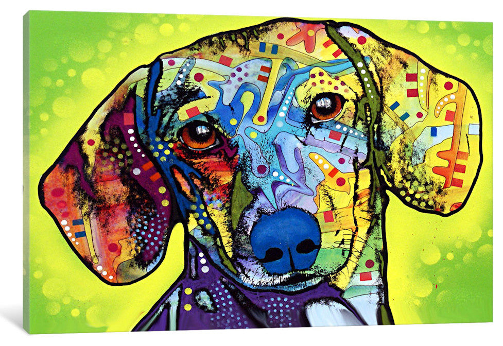 "Dachshund" Wrapped Canvas Art Print, 26x18x1.5