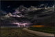 "Prairie Lightning" Framed Canvas Giclee by Christian Skilbeck, 37x25"