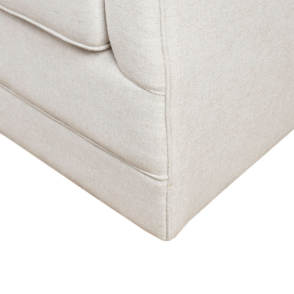 Madison Park Mathis Tufted Swivel Lounge Chair, Ivory
