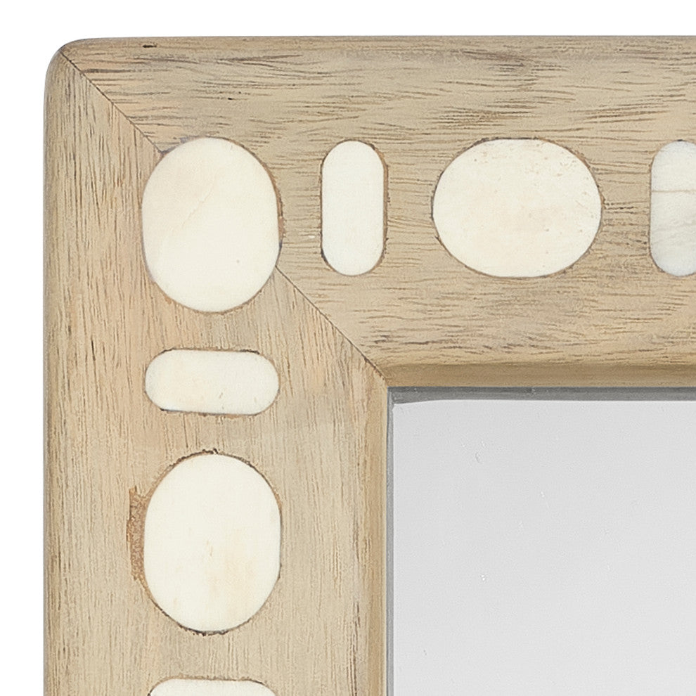 Sama Wood and Bone Inlay Rectangle Mirror