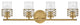 Hinkley Della Large Four Light Vanity, Lacquered Brass