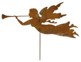 Rustic Christmas Angel Art, Rust Powder Coat, Garden Stake