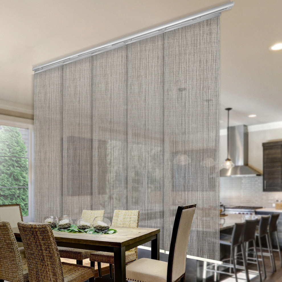Arias 5-Panel Track Extendable Vertical Blinds 58-110"W