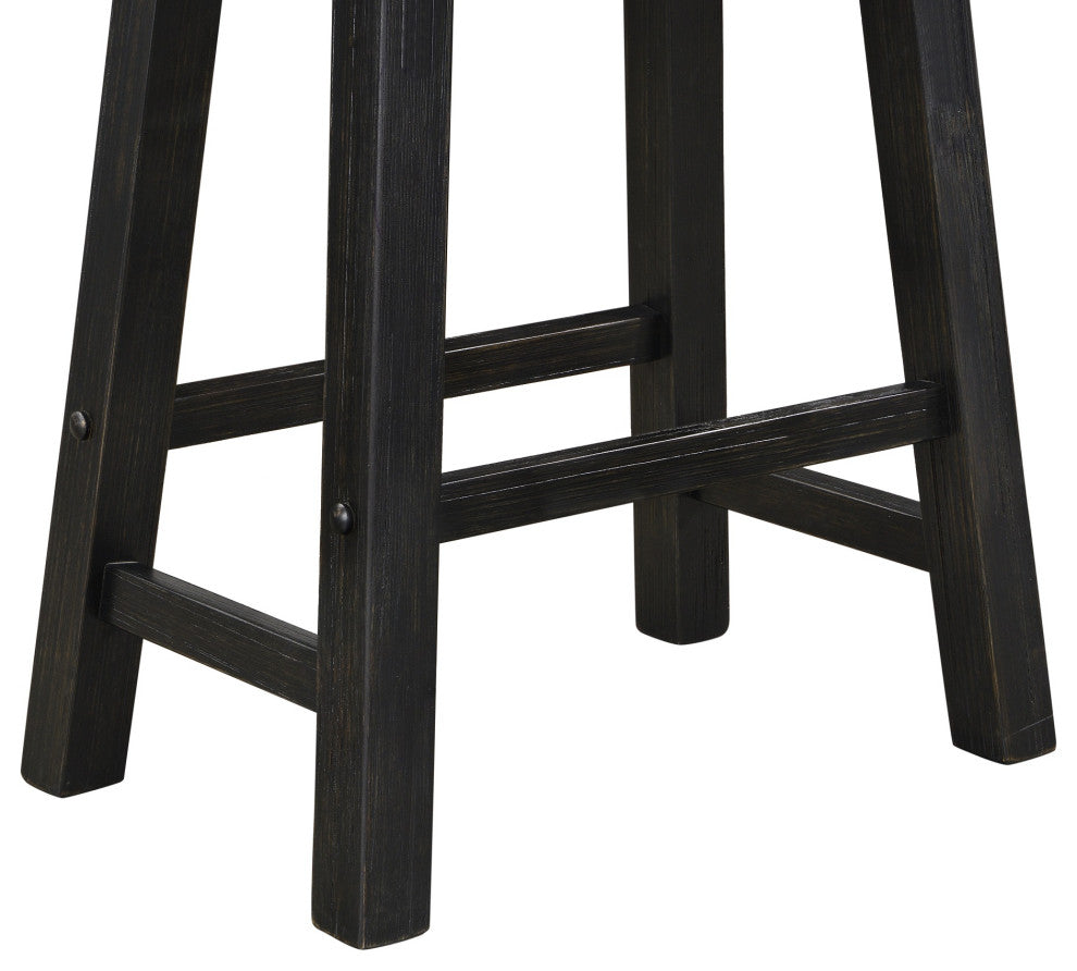 Sonoma Saddle Seat Counter Stool, Black Charcoal, Counter Height, Single