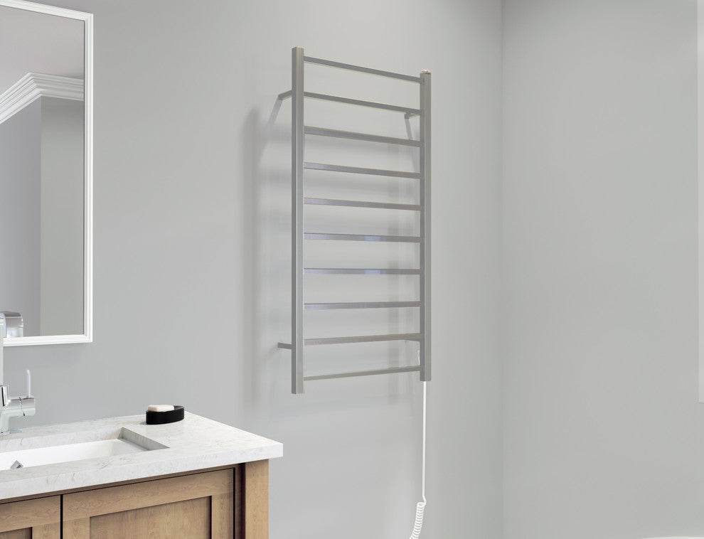 Ancona Gala Dual XL 10-Bar  Electric Towel Warmer in Brushed Stainless Steel