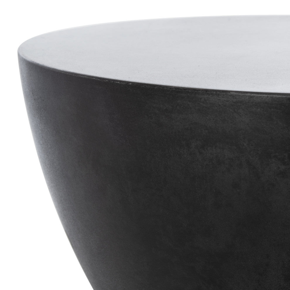 Safavieh Athena Concrete Indoor-Outdoor Accent Table, Black