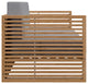 Carlsbad Teak Wood Outdoor Patio Loveseat, Natural Gray