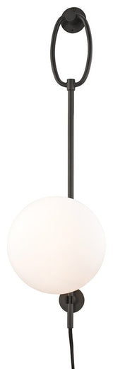 Gina 1-Light Plug-in Wall Sconce, Old Bronze