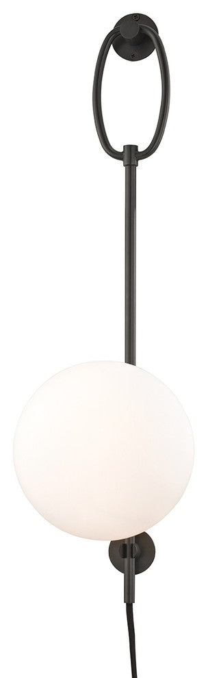 Gina 1-Light Plug-in Wall Sconce, Old Bronze