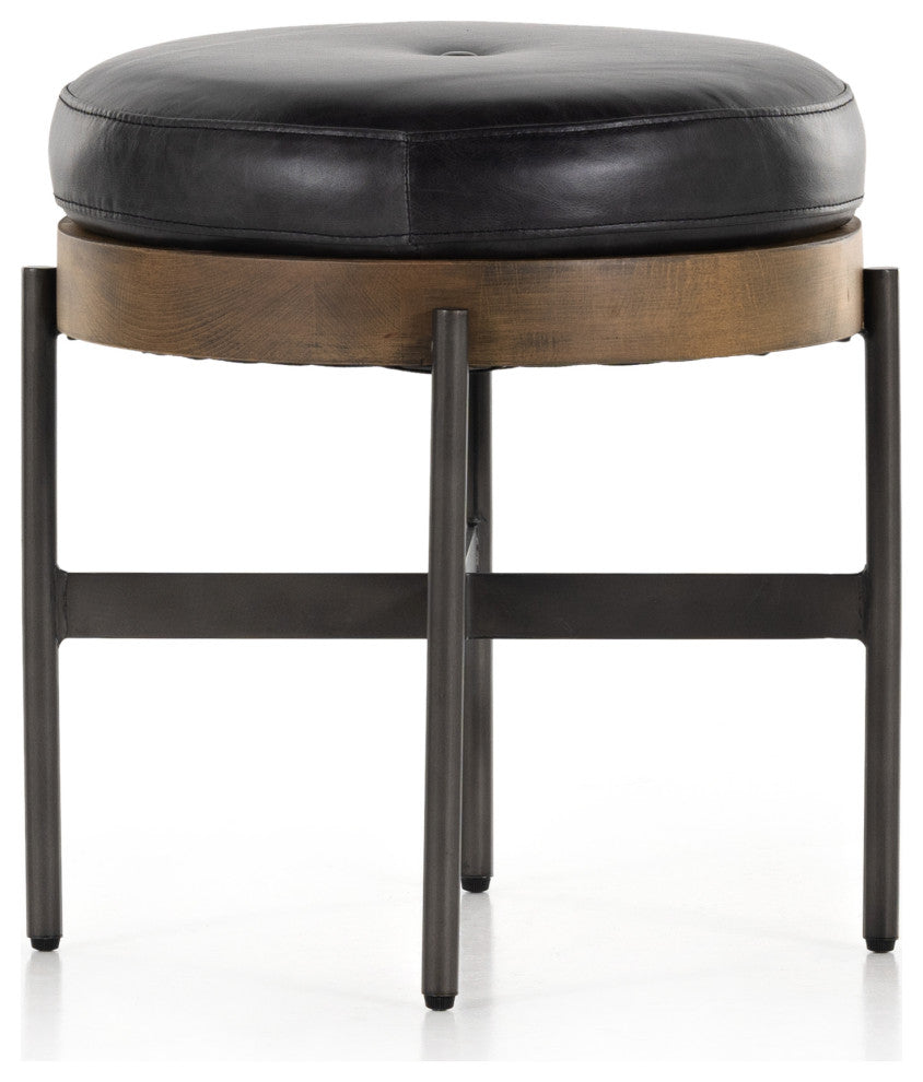 Edwyn Small Ottoman, Sonoma Black