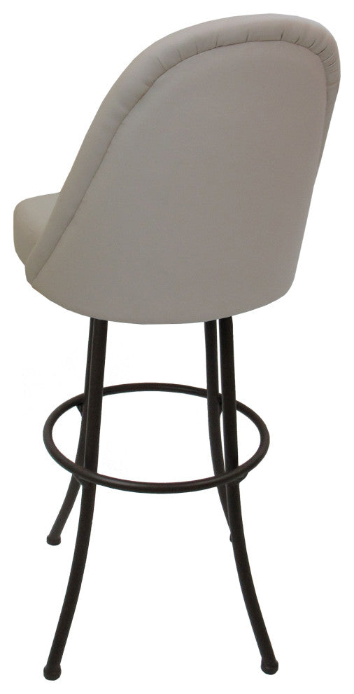 Swivel Counter 26" 30" Extra Tall 34" Metal Bar Stool M-235, Ocean Beige - Coffe