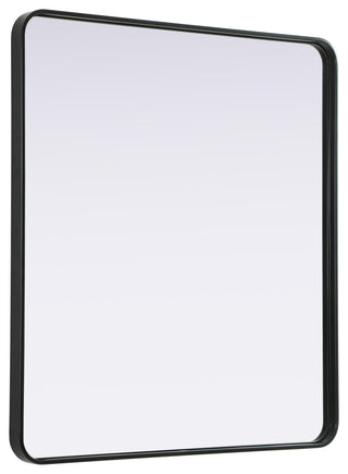 Home Living Contour Metal Rectangle Mirror 36x40, Black