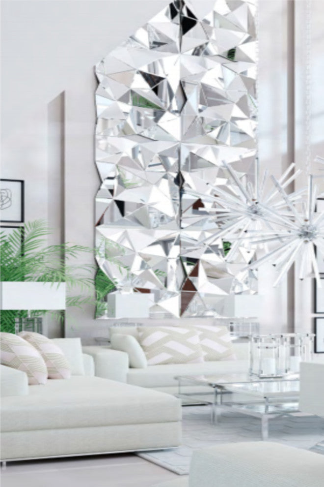 3D Triangle Faceted Wall Mirror | Eichholtz Boyton